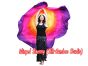 1 PIECE yellow-orange-pink-purple circular 8 Mommes belly dance silk veil