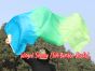 1 pair 1.8m (71") turquoise-green-yellow green belly dance silk fan veils