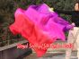 1 pair 1.8m (71") purple-pink-red belly dance silk fan veils