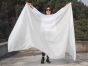 White 5 Mommes 2.7m*1.4m (3 yds x 55") belly dance silk veil 