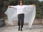 White 5 Mommes 2.7m*1.4m (3 yds x 55") belly dance silk veil 