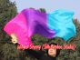 1 pair 1.5m (59") pink-purple-turquoise belly dance silk fan veil