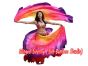 1 PIECE Glamor circular 8 Mommes belly dance silk veil