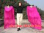 1 pair 1.5m (59") pink belly dance silk fan veil