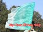 1pc 81cm (32") spinning silk flag poi for Worship & Praise, peacock green fading