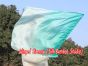 1pc 81cm (32") spinning silk flag poi for Worship & Praise, peacock green fading