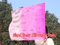 1pc 81cm (32") spinning silk flag poi for Worship & Praise, pink fading