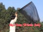 1pc 81cm (32") spinning silk flag poi for Worship & Praise, black