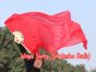 1 pair 1.5m (59") red belly dance silk fan veil