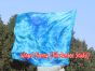 1pc 81cm (32") spinning silk flag poi for Worship & Praise, Blue Moon