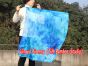 1pc 81cm (32") spinning silk flag poi for Worship & Praise, Blue Moon