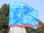 1pc 81cm (32") spinning silk flag poi for Worship & Praise, Blue Moon