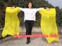 1 pair 1.5m (59") yellow belly dance silk fan veil