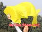 1 pair 1.5m (59") yellow belly dance silk fan veil