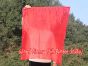 1pc 81cm (32") spinning silk flag poi for Worship & Praise, red