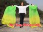 1 pair 1.5m (59") green-yellow belly dance silk fan veil