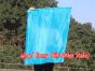 1pc 81cm (32") spinning silk flag poi for Worship & Praise, turquoise