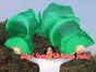 1 pair 1.5m (59") green belly dance silk fan veil