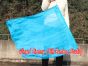 1pc 81cm (32") spinning silk flag poi for Worship & Praise, turquoise