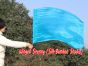 1pc 81cm (32") spinning silk flag poi for Worship & Praise, turquoise