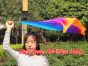 1pc 81cm (32") spinning silk flag poi for Worship & Praise, Iridescence