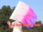 1pc 81cm (32") spinning silk flag poi for Worship & Praise, white-pink-purple