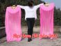 1 pair 1.5m (59") light pink belly dance silk fan veil