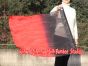 1pc 81cm (32") spinning silk flag poi for Worship & Praise, black-red