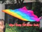 1pc 81cm (32") spinning silk flag poi for Worship & Praise, Rainbow+