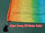 1pc 81cm (32") spinning silk flag poi for Worship & Praise, Rainbow