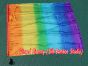 1pc 81cm (32") spinning silk flag poi for Worship & Praise, Rainbow