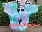 1 pair 1.8m (71") tie-dye belly dance silk fan veil Silent Night