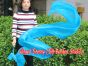 1 piece 250 cm (98") turquoise worship silk throw streamer