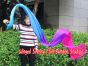 1 piece 250 cm (98") turquoise-blue-purple-pink worship silk throw streamer