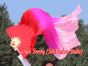 1 pair 1.5m (59") red-pink-light pink belly dance silk fan veil