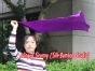 1pc 81cm (32") spinning silk flag poi for Worship & Praise, purple