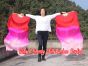 1 pair 1.5m (59") red-pink-light pink belly dance silk fan veil