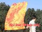 spinning silk flag poi 129cm (51") for Worship & Praise, Flame