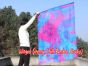 spinning silk flag poi 129cm (51") for Worship & Praise, Mermaid Dream