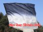 spinning silk flag poi 129cm (51") for Worship & Praise, white-black