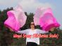 1 pair 1.1m (43") pink fading silk fan veils for kids