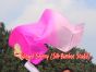 1 pair 1.1m (43") pink fading silk fan veils for kids