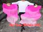 1 pair 1.1m (43") pink fading silk fan veils for kids