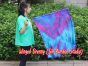 1pc 81cm (32") spinning silk flag poi for Worship & Praise, Mermaid Dream