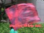 1pc 81cm (32") spinning silk flag poi for Worship & Praise, Lava