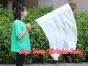 1pc 81cm (32") spinning silk flag poi for Worship & Praise, white