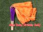 1 Pair purple-orange short Chinese silk dance fan, 30cm (12") flutter