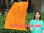 1pc 81cm (32") spinning silk flag poi for Worship & Praise, orange