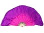 Slightly defected short silk flutter dance fans for practice, 30cm