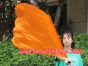 1pc 81cm (32") spinning silk flag poi for Worship & Praise, orange